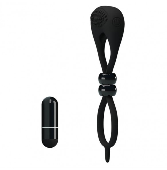 PRETTY LOVE - LOCKER 8 Shape Adjustable Cock Ring (Battery - Black)